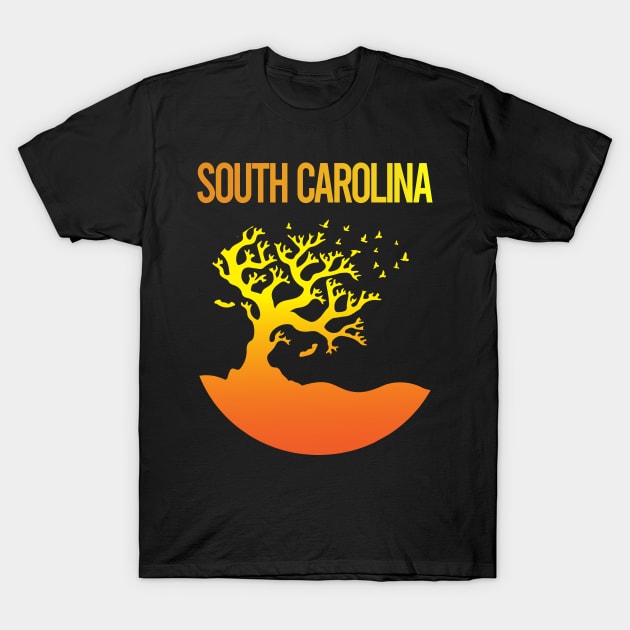 Neon Tree Art South Carolina T-Shirt by rosenbaumquinton52